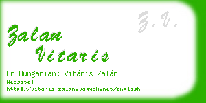 zalan vitaris business card