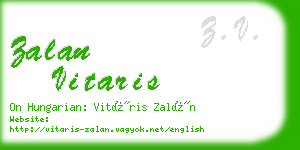 zalan vitaris business card